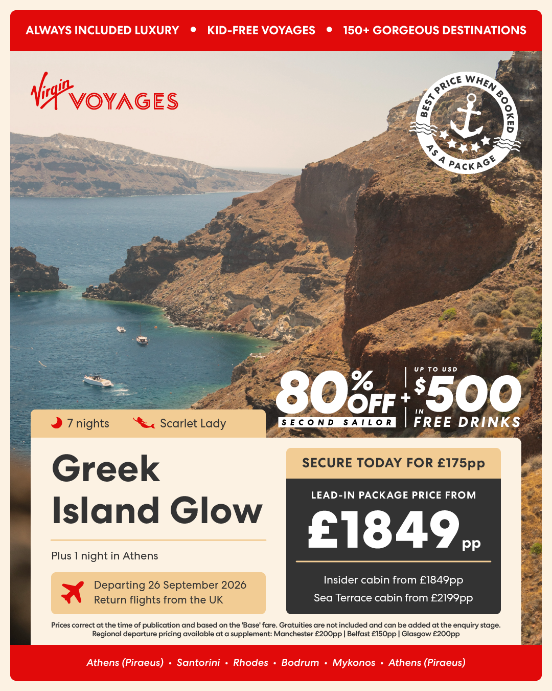 Virgin Voyages Daniel's Travel Inspiration UK First Mate Travel Agent Book