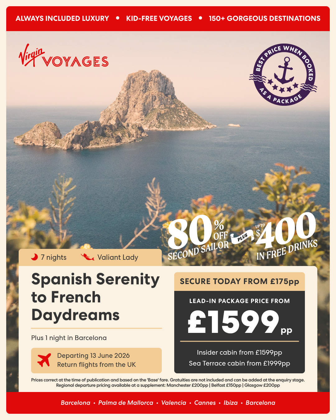 Virgin Voyages Daniel's Travel Inspiration UK First Mate Travel Agent Book