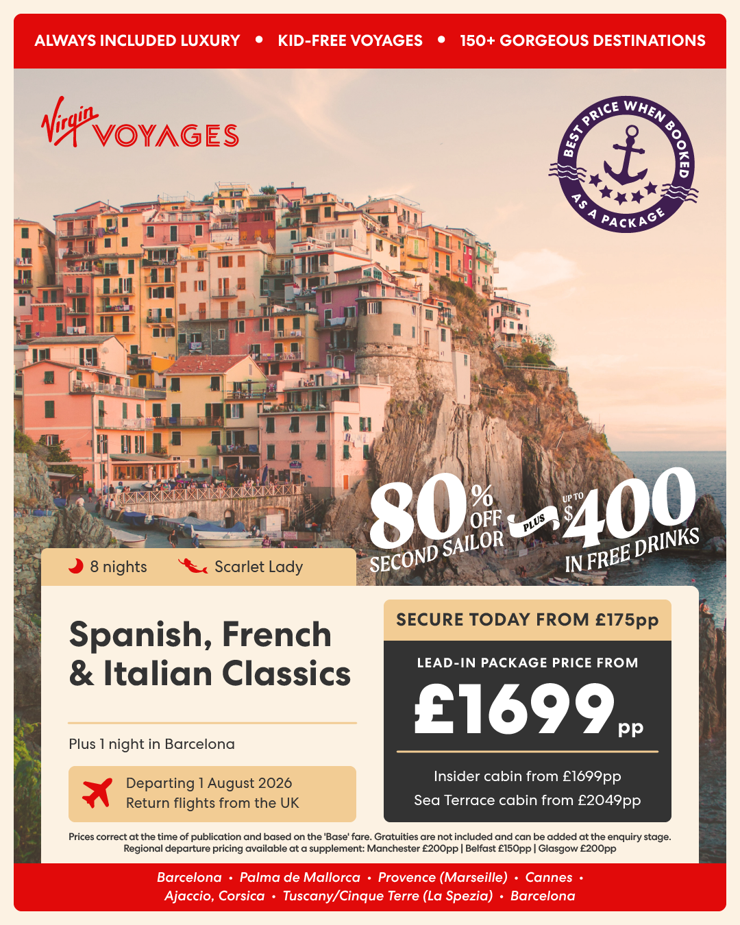 Virgin Voyages Daniel's Travel Inspiration UK First Mate Travel Agent Book