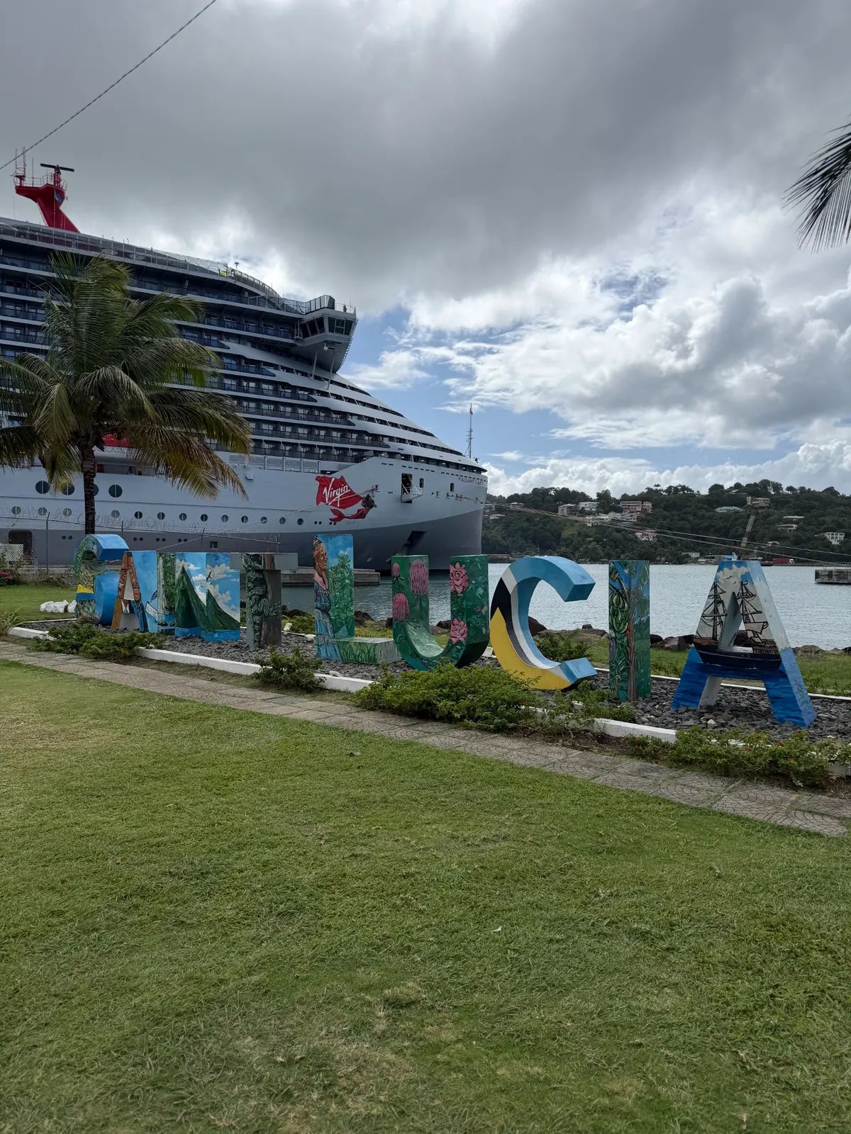 Caribbean cruise itinerary at Saint Lucia port with cruise ship