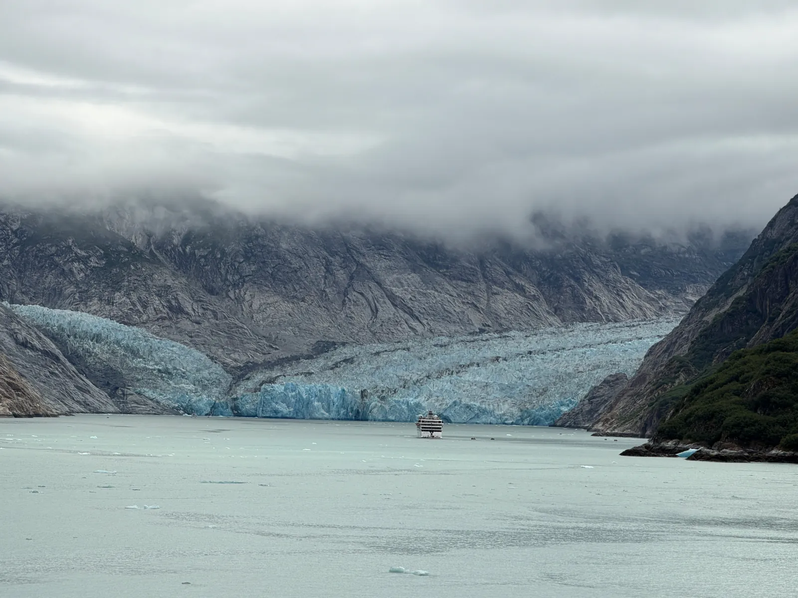 Dawes Glacier viewed from Brilliant Lady in Endicott Arm Alaska
