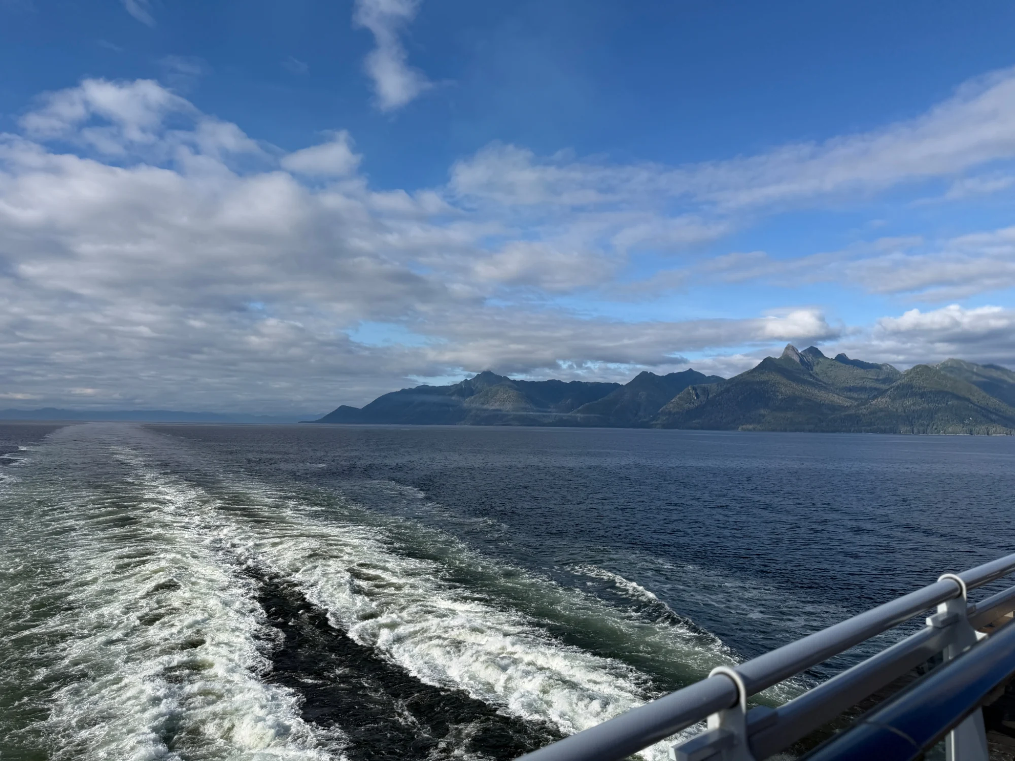 Coastal mountains near Prince Rupert seen from Brilliant Lady