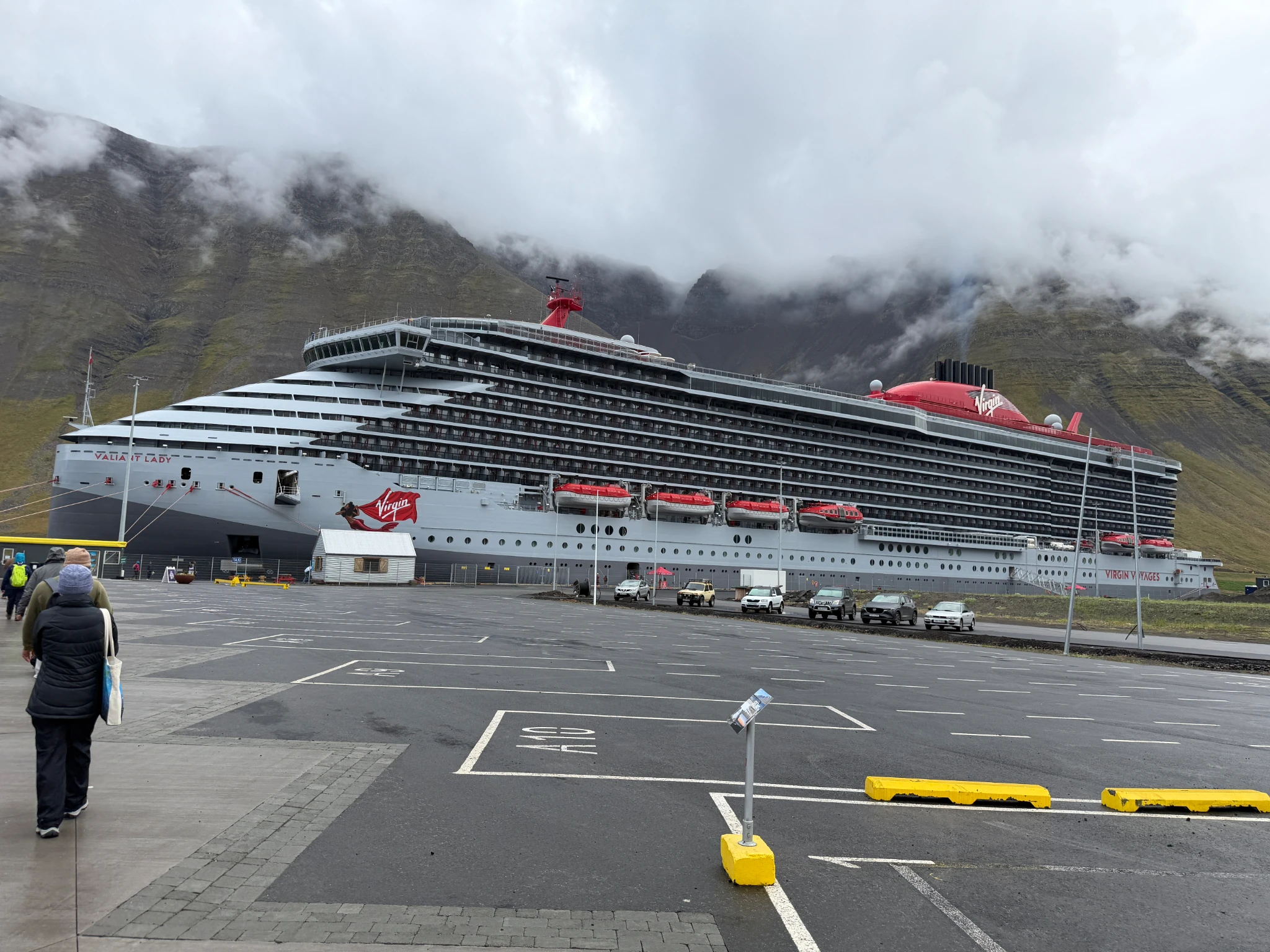 Virgin Voyages Valiant Lady docked in Ísafjörður during Daniel Griese’s first-hand Iceland cruise review